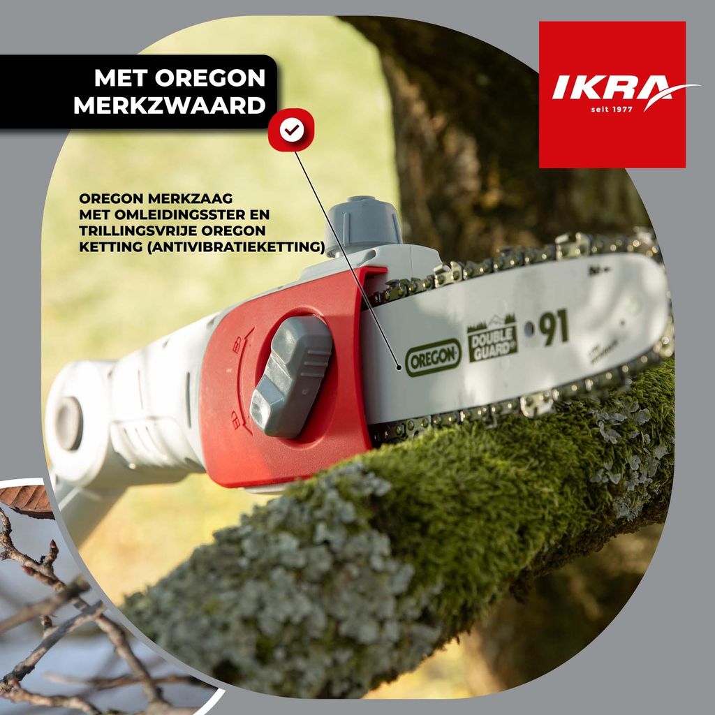 IKRA Accu-telescoop snoeizaag met lange steel, model ICPS Productafbeelding 
