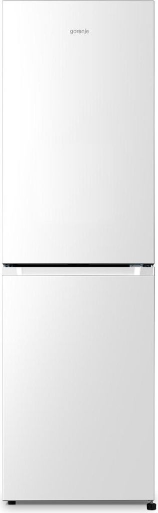 A white Gorenje refrigerator is shown with a logo at the top.