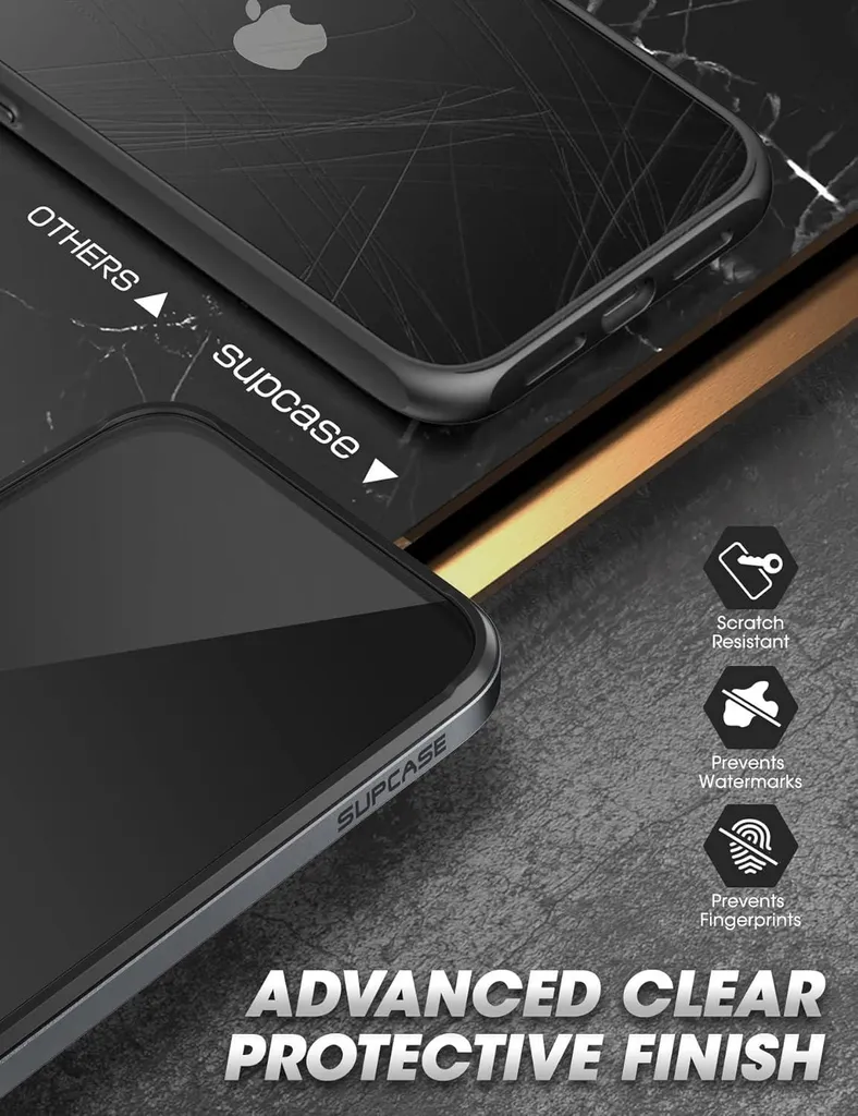 Coque Noire Double pour iPhone 13 Pro Max - Étui Robuste 6,7 Pouces