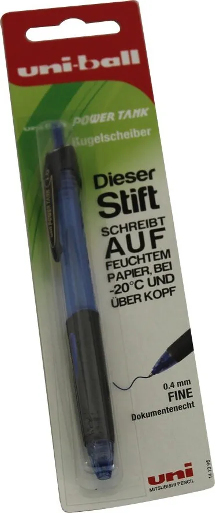 Penna Mitsubishi PowerTank Blu - Scrittura su Superfici Umide e Freddo