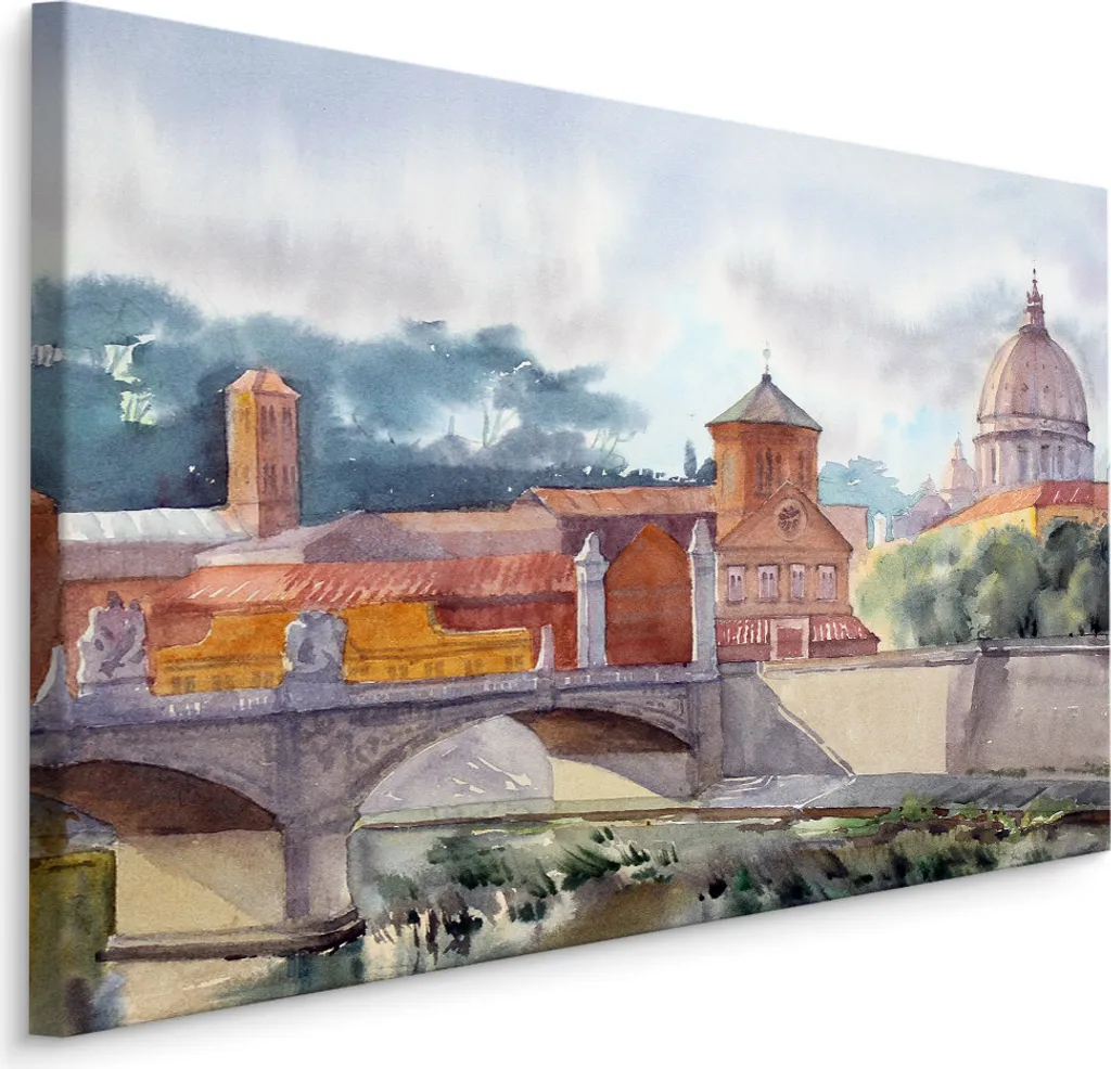 Stampa d'Arte Roma Ponte Sant'Angelo XXL 100x70 - Arredo Casa Moderno