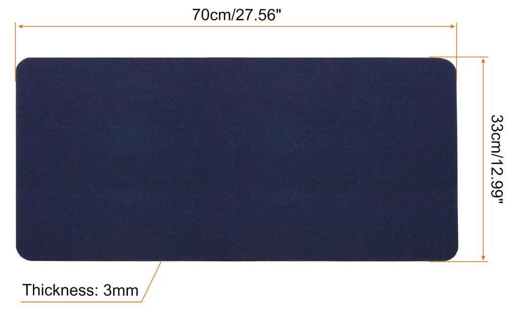 33cm x 70cm Schreibtischunterlage, Filz Tischunterlage, Tischmatte Rutschfester Schreibtisch Auflage Tisch-Schutz Unterlage fš¹r Bš¹ro Home Off...