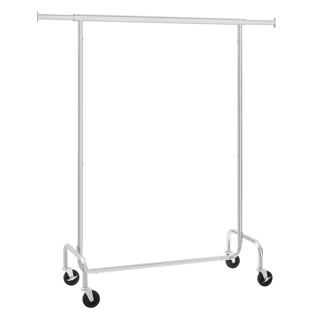 Penderie à vêtements sur roulettes en métal pour chambre et dressing