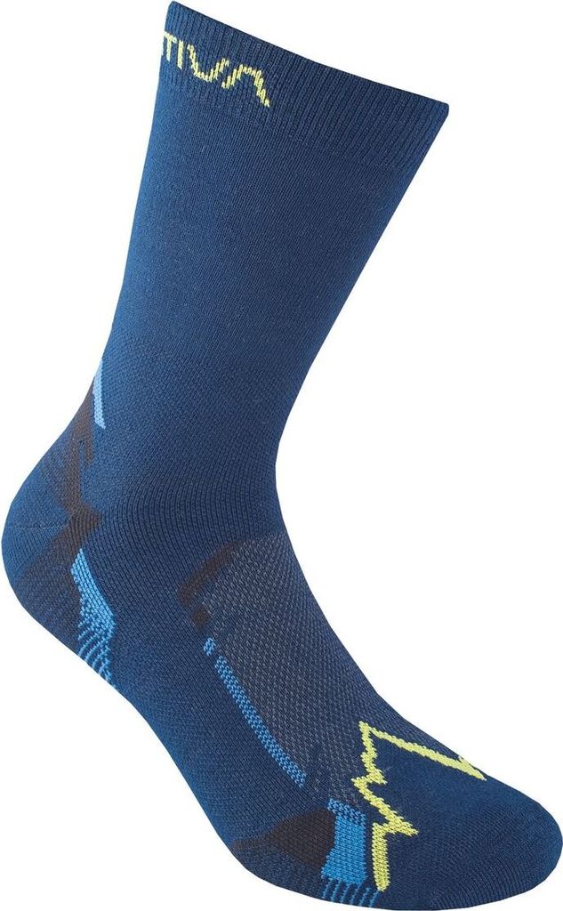 X-Cursion Socks, Mountain Hiking Footwear, M, Storm Blue/Lime Punch (Blue) - La Sportiva