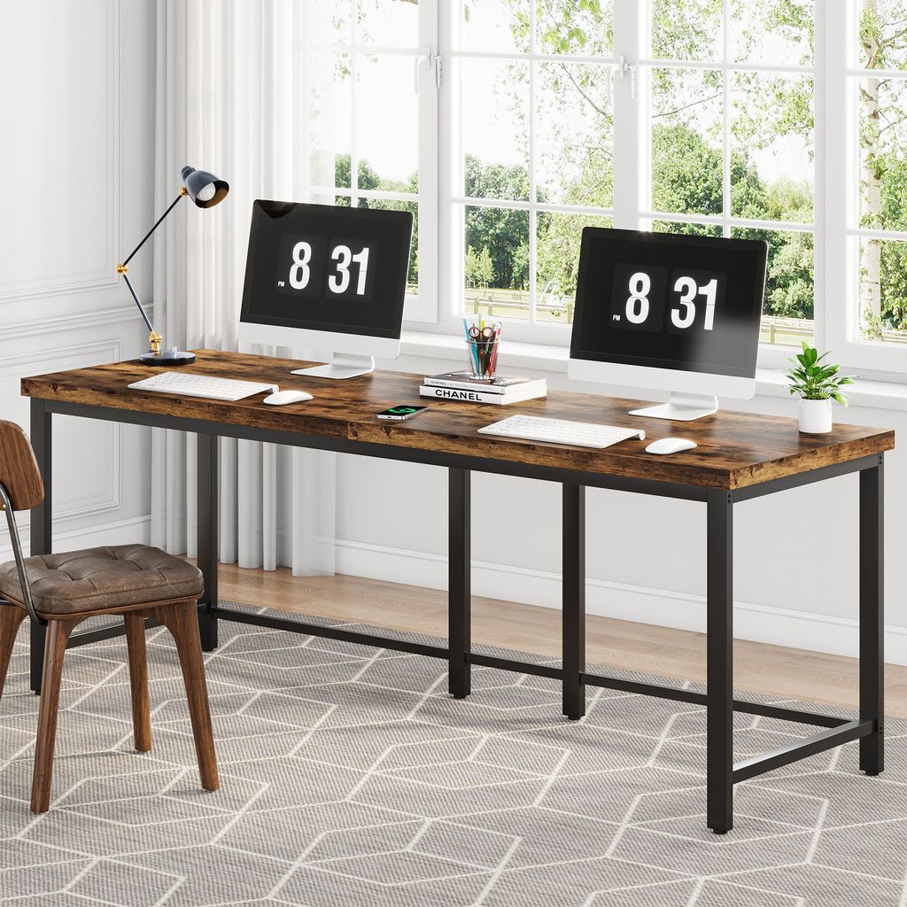 Tribesigns Doppelschreibtisch, 200cm Extra Lange Produktbild 3