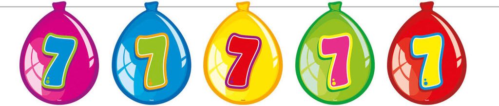 Palloncini a bandiera 7 anni, 10 mtr. Immagine del prodotto 