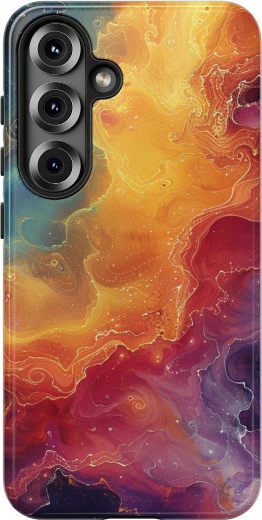 Bunte kosmische Nebelkunst – Hülle Kompatibel mit Samsung Galaxy S25