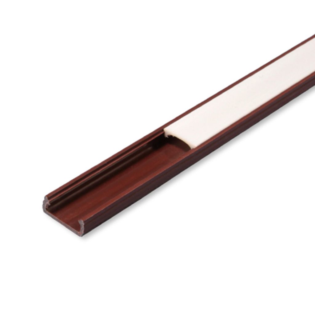 MasterLED LED Profil Aufbau PVC Braun 1m Milchig für LED Streifen bis 12mm Zubehör 16x7mm