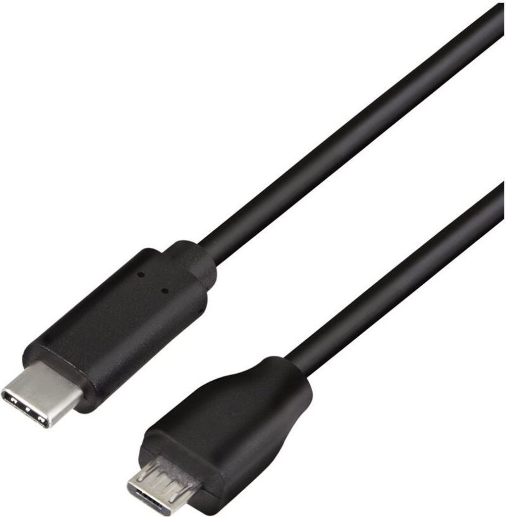 LogiLink USB 2.0 Kabel USB-C - Micro-USB Stecker 0,5 m Produktbild 