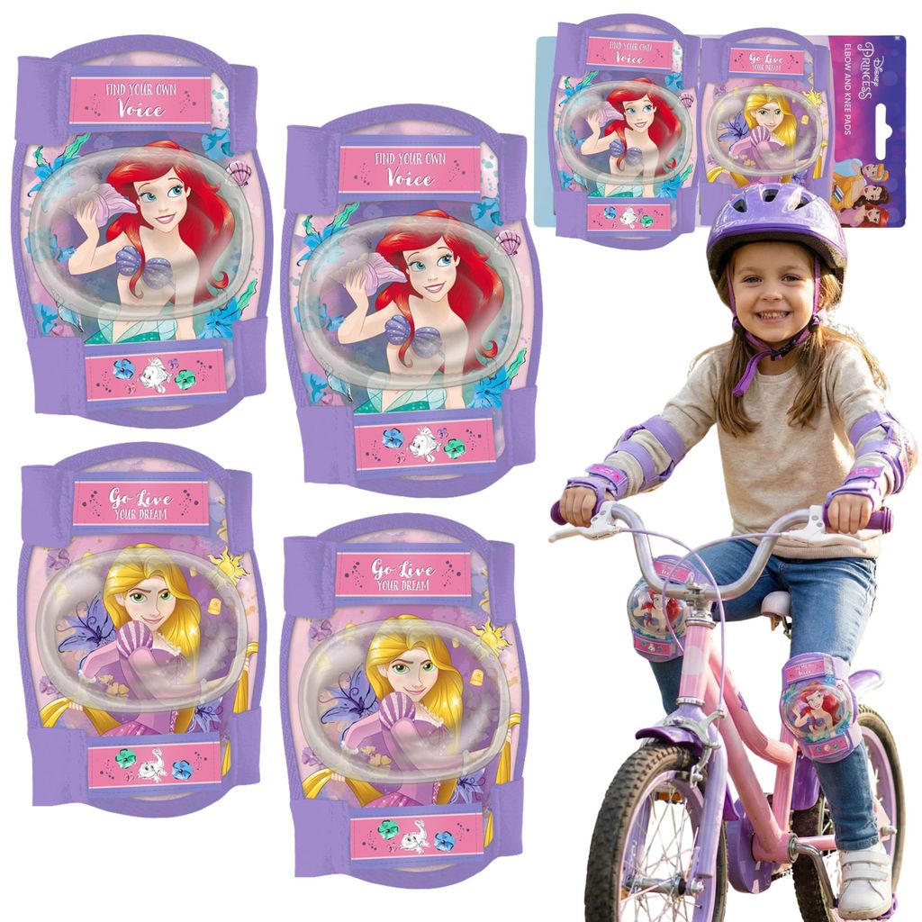 DISNEY PRINCESS Knie- und Ellbogenschützer für Kinder zum Radfahren, Rollerfahren und Inlineskaten