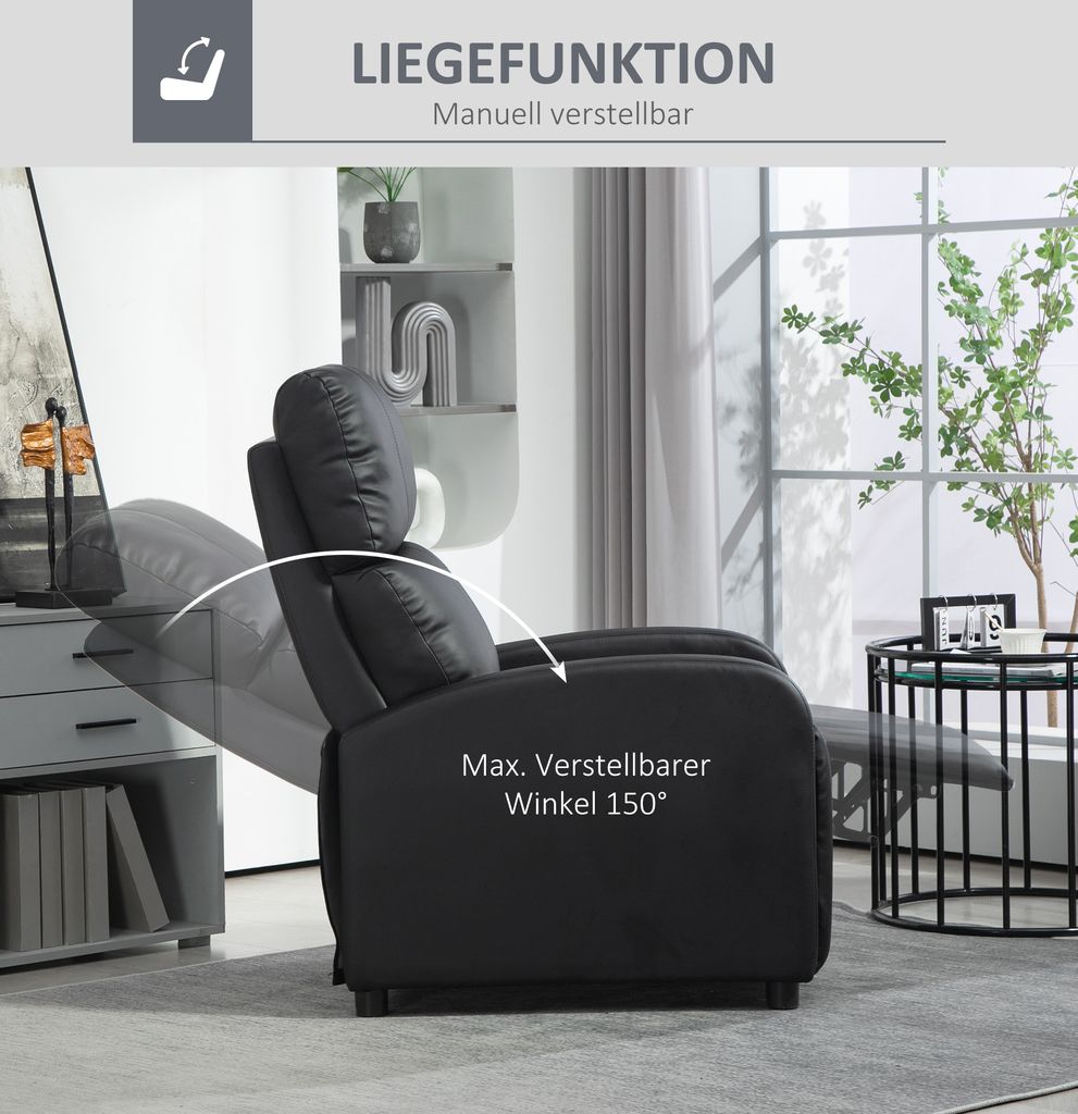 HOMCOM Relaxsessel Ruhesessel Fernsehsessel Sessel mit Produktbild 4
