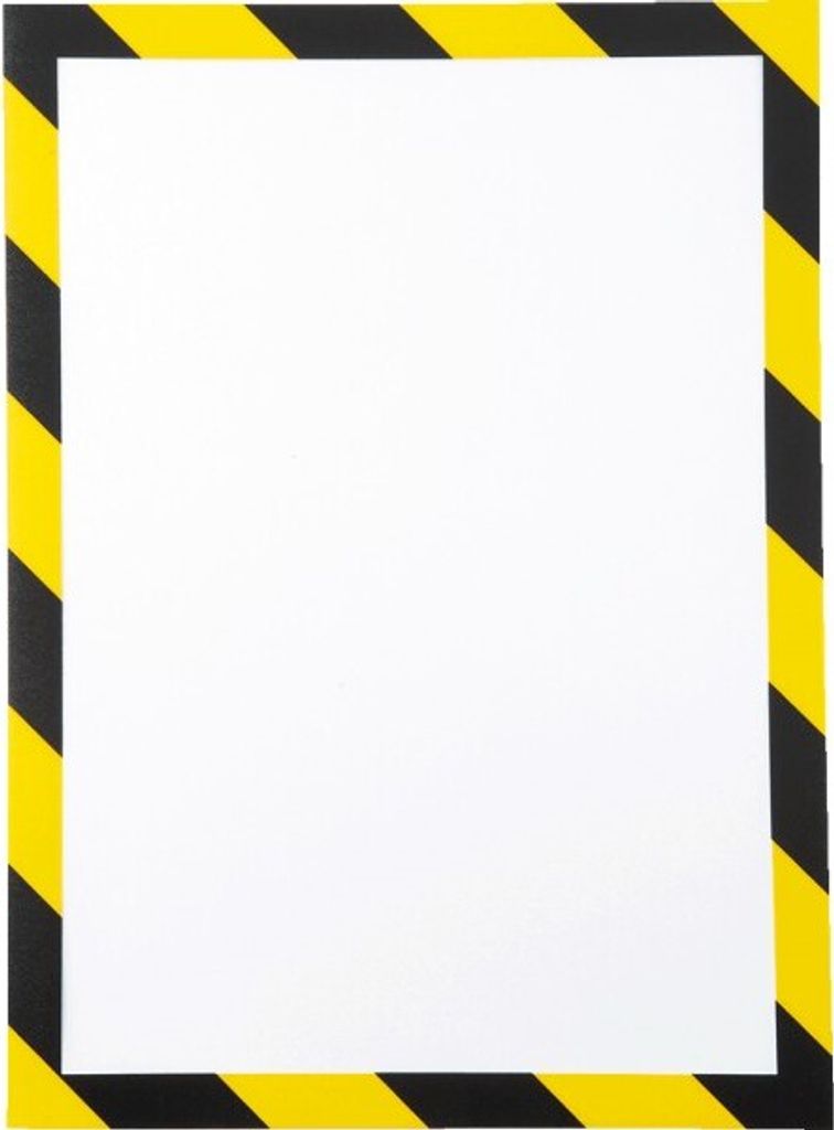 DURABLE Magnetrahmen DURAFRAME SECURITY, gelb/schwarz, DIN A4, 2/VE