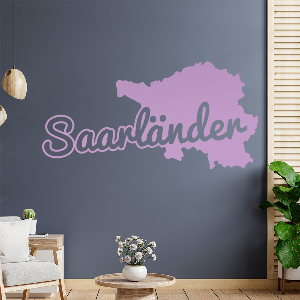 Saarländer Saarland Herkunft Wandtattoo Wandaufkleber Wall Sticker - Dekoration, Küche, Wohnzimmer, Schlafzimmer, Badezimmer