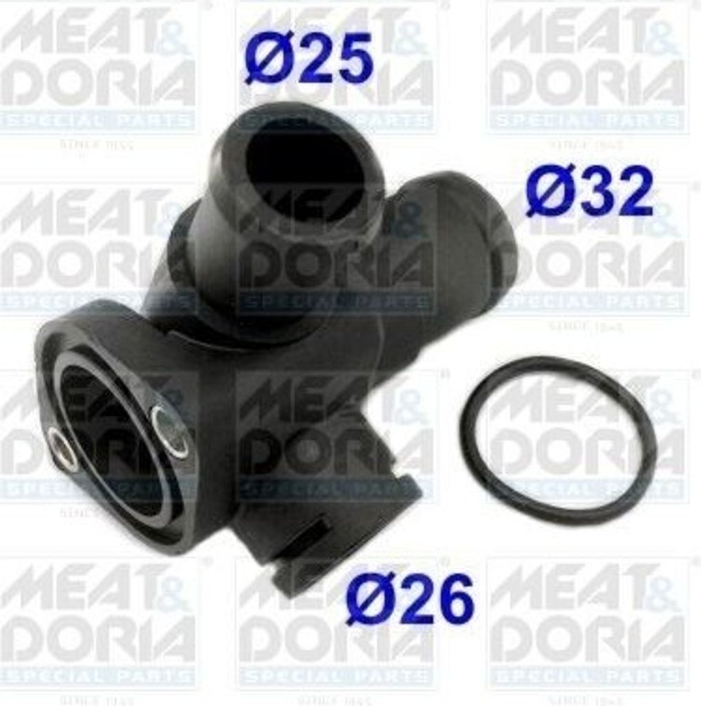 MEAT & DORIA 93106 Kühlmittelflansch für VW PASSAT Variant (3B5) Wasserflansch