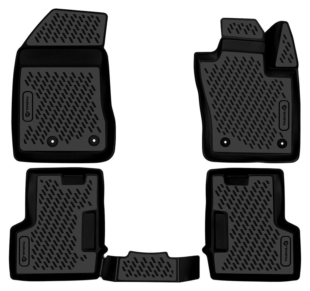 Gummimatten Set für FIAT 500X, 2014-2024 | 100% passgenaue Auto Fußmatten, robuste Universal Fußmatte, Gummimatten für Autos
