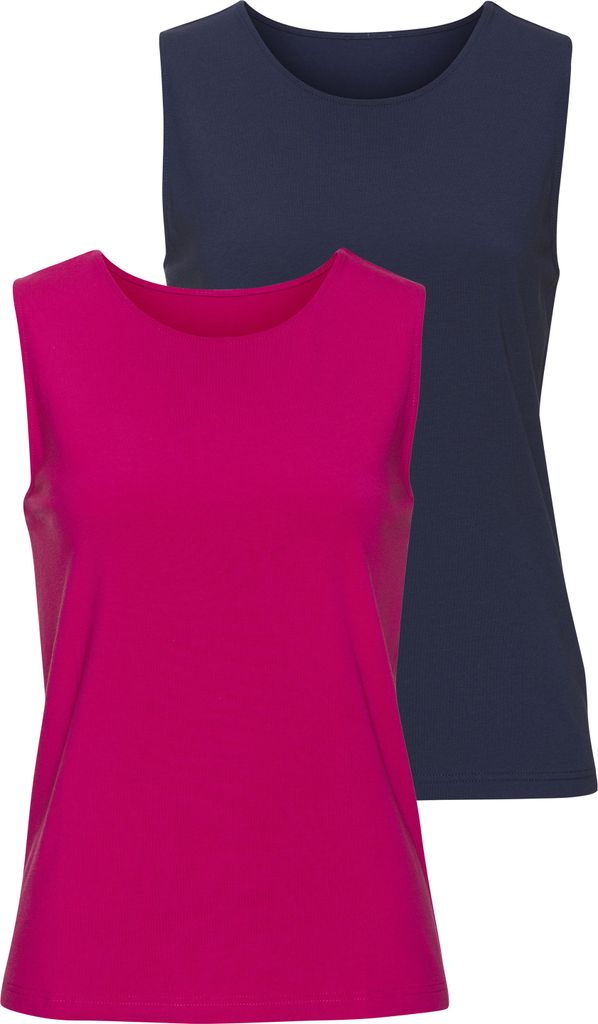 LASCANA Tanktop hibiskus, navy Größe 48/50