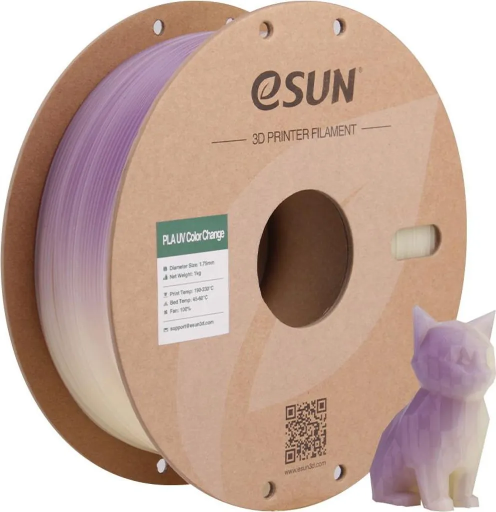 Filamento eSUN PLA-UV Cambio Colore Viola 1.75mm - Alta Precisione