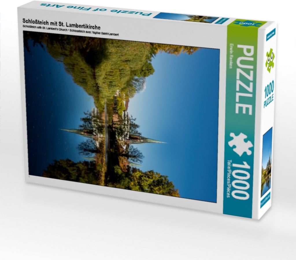 Calvendo Schloßteich mit St. Lambertikirche 1000 Teile Puzzle hoch 480x640mm, Renken Erwin; 7424154
