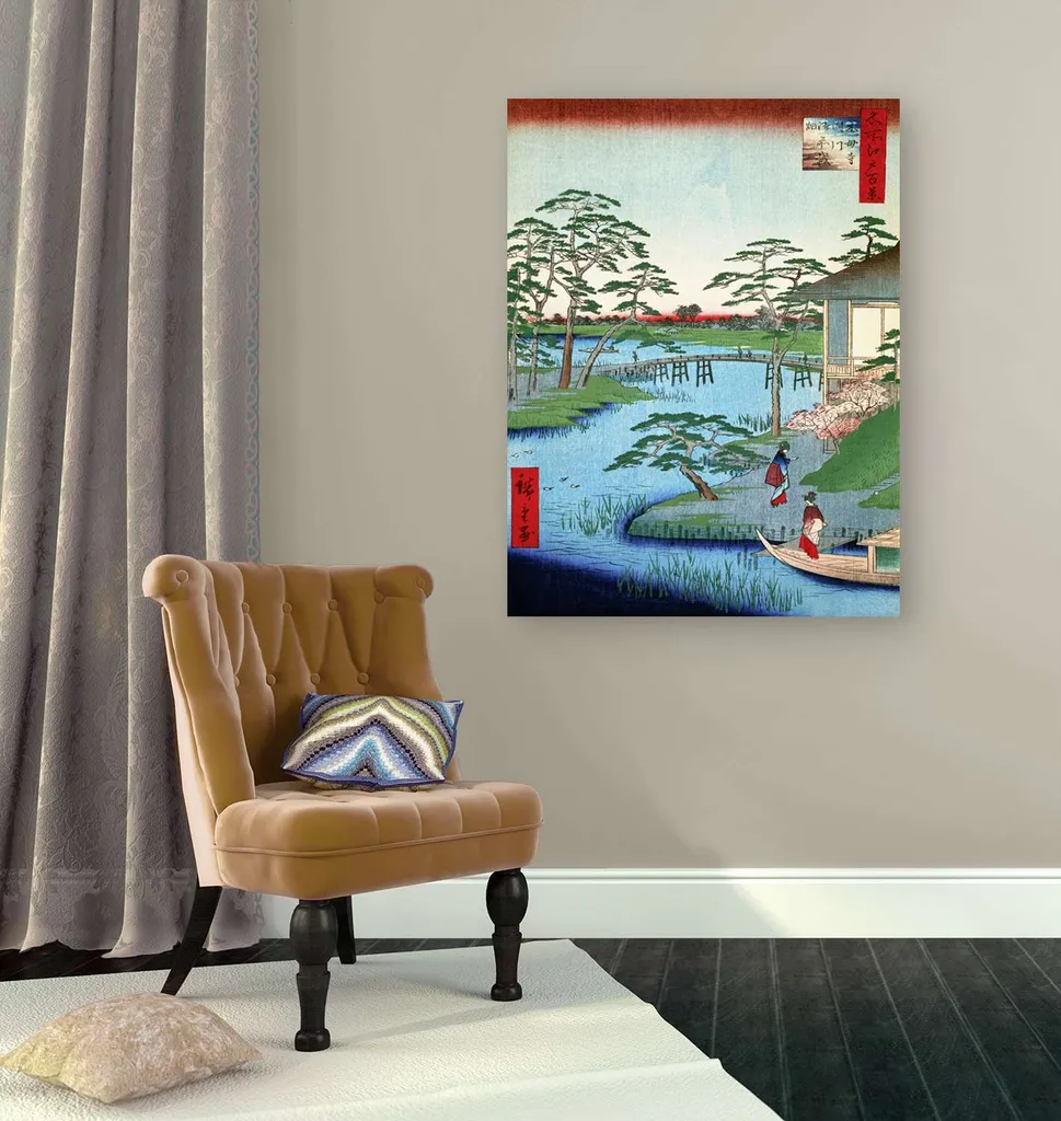 Quadro Giapponese Hiroshige Giardino del Signore 60x40 - Home Decor Zen - 2