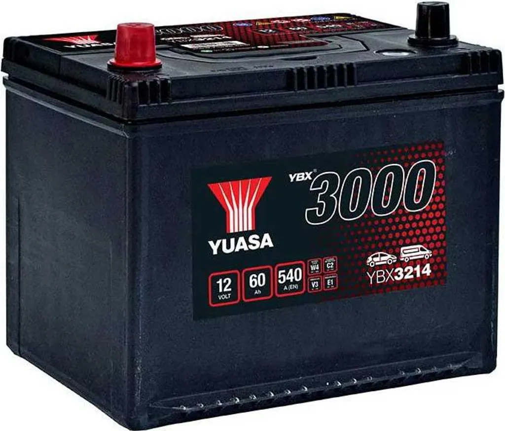 Yuasa YBX3000 12V 60Ah 540A Batterie SMF sans entretien longue durée