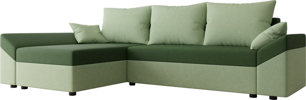 MIRJAN24 Ecksofa Dante L, Eckcouch, Couch mit Bettkasten und Schlaffunktion, L-Form, Wohnzimmer (Farbe: Mikrofaza 0009 + Mikrofaza 0010)
