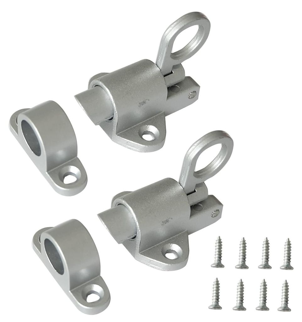 2 automatische Türschlösser, Federmechanismus, automatische Verriegelung, für Fenster, Holztüren, Schranktüren, Balkontüren, Gartentüren (si...