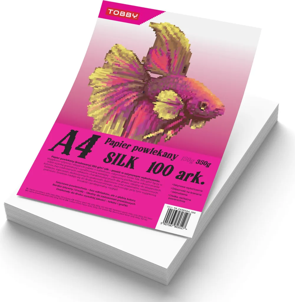 Papier A4 couché craie 350g - 100 feuilles pour impression de luxe