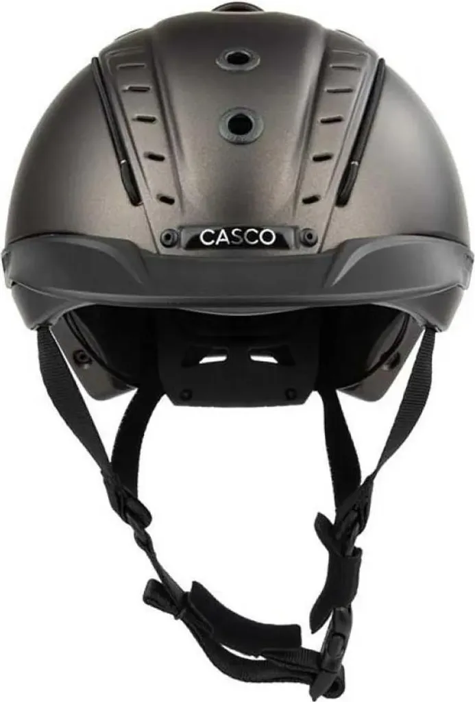 Casque d'équitation ventilé CASTRO marron mat avec ajustement précis - 4