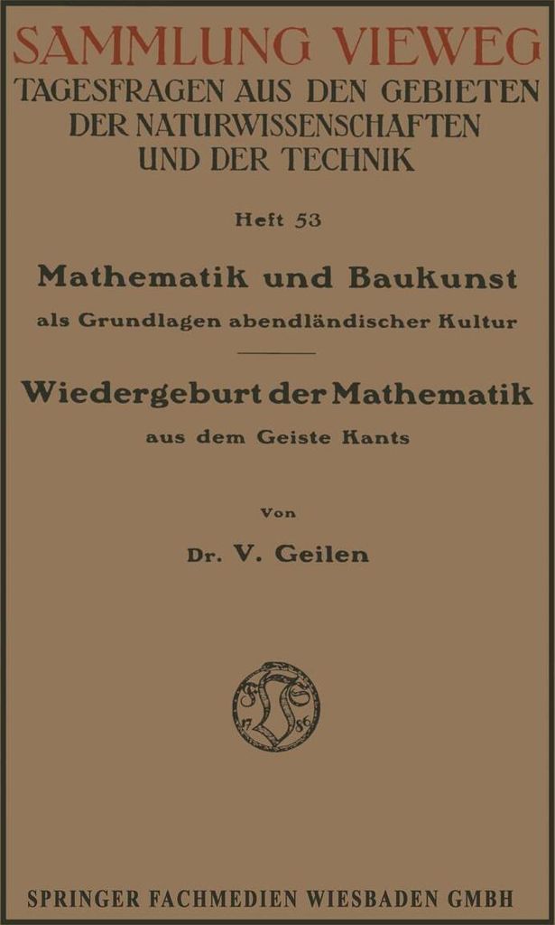 Mathematik und Baukunst als Grundlagen abendländischer Kultur