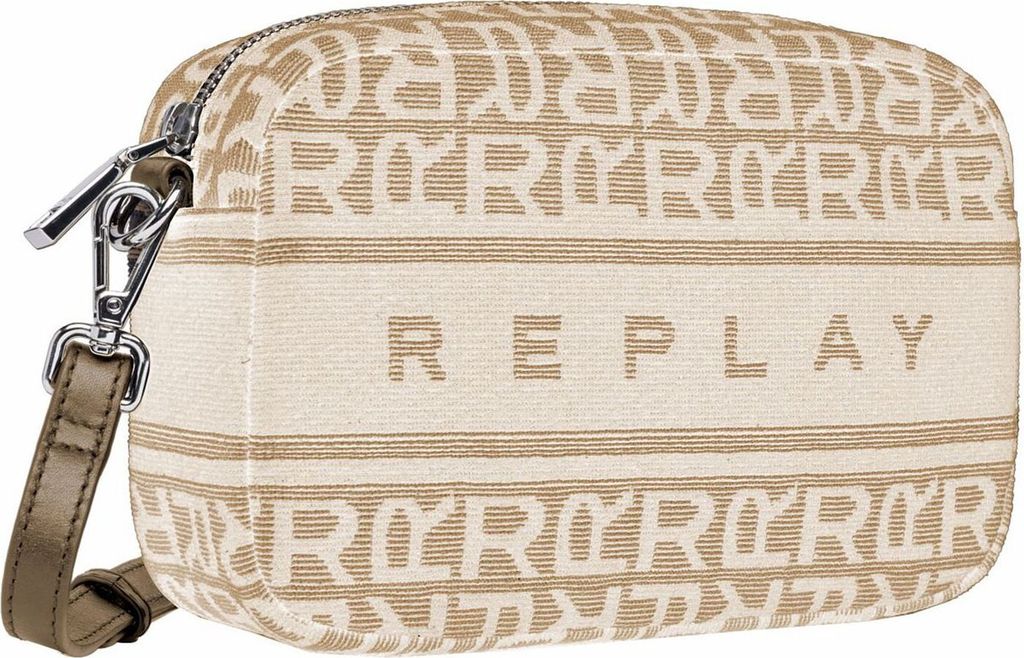 REPLAY Umhängetasche Crossbody Bag Dirty White - Pale Grey Brown mehrfarbig