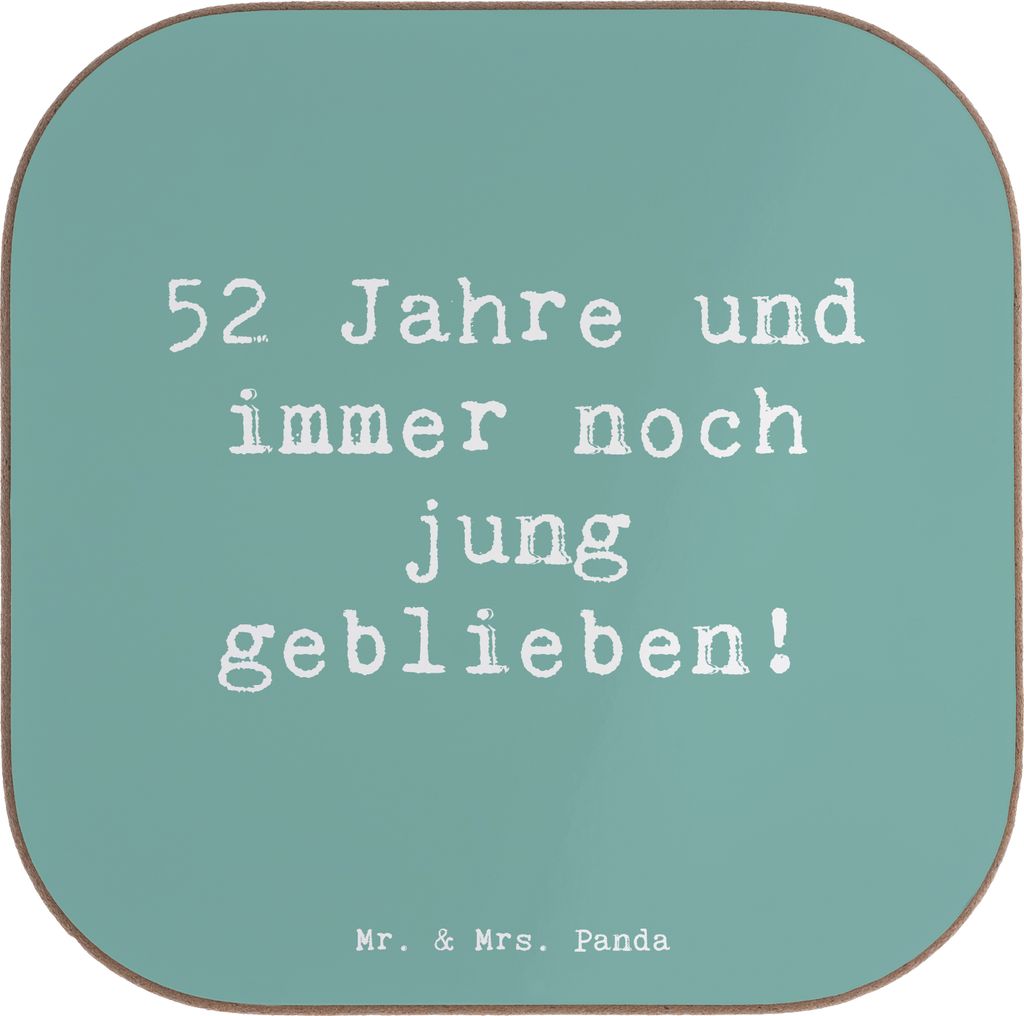 Mr. & Mrs. Panda Tischuntersetzer Spruch 52. Geburtstag Produktbild 
