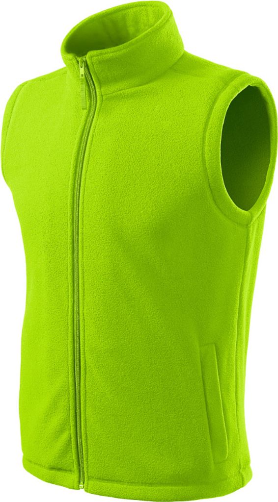 Fleece Weste Fleeceweste Damen Herren Fleecejacke Warm Winter Kragen XL Zitronengrün