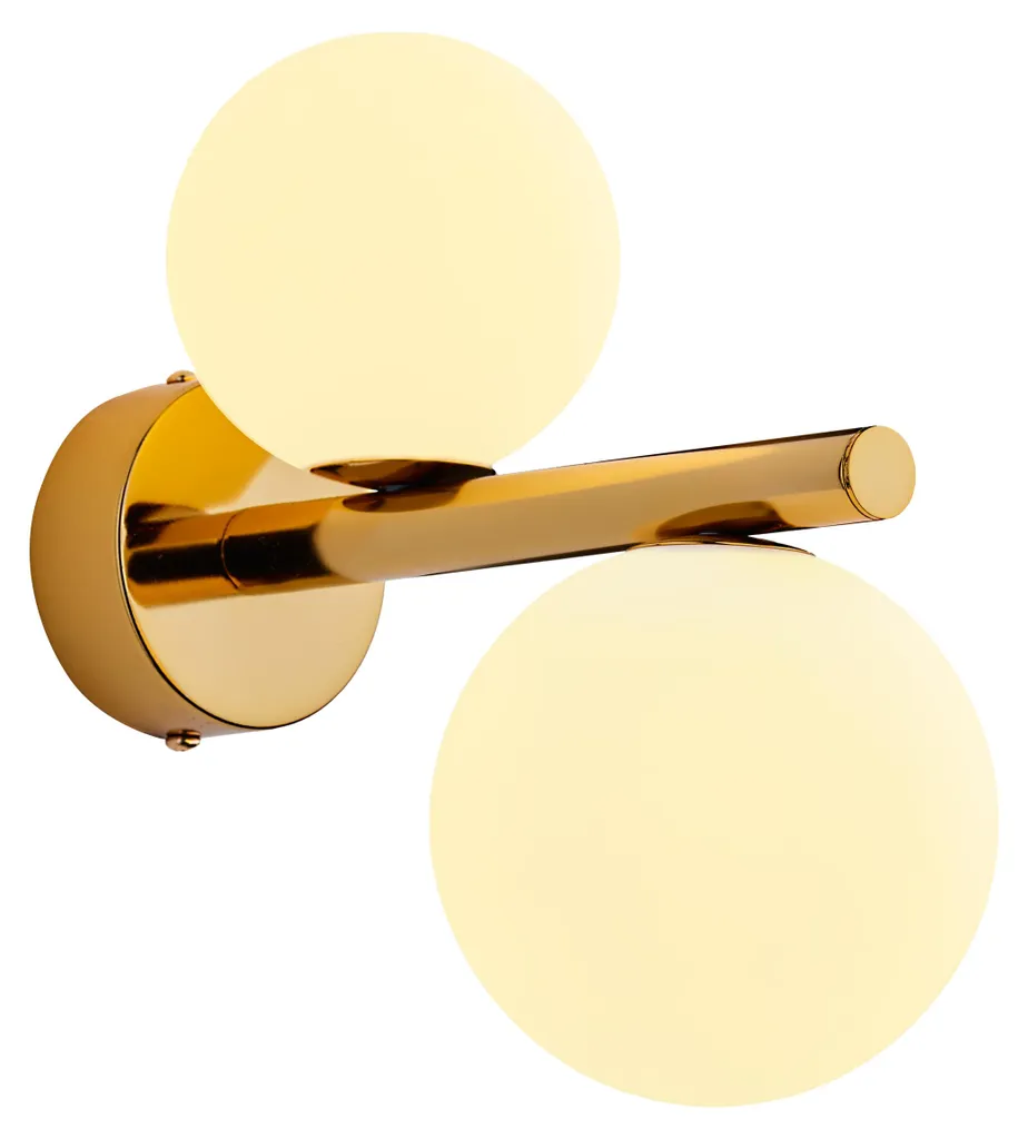 Luminaire mural design TAIDA doré 2 spots G9 Jupiter pour salon et chambre