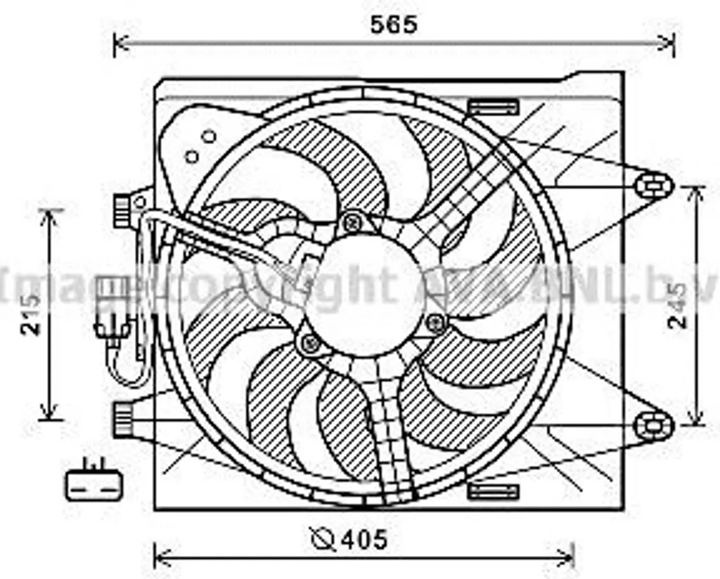 Ventilateur pour Radiateur Fiat Panda PRASCO FT7604 - Remplacement OE