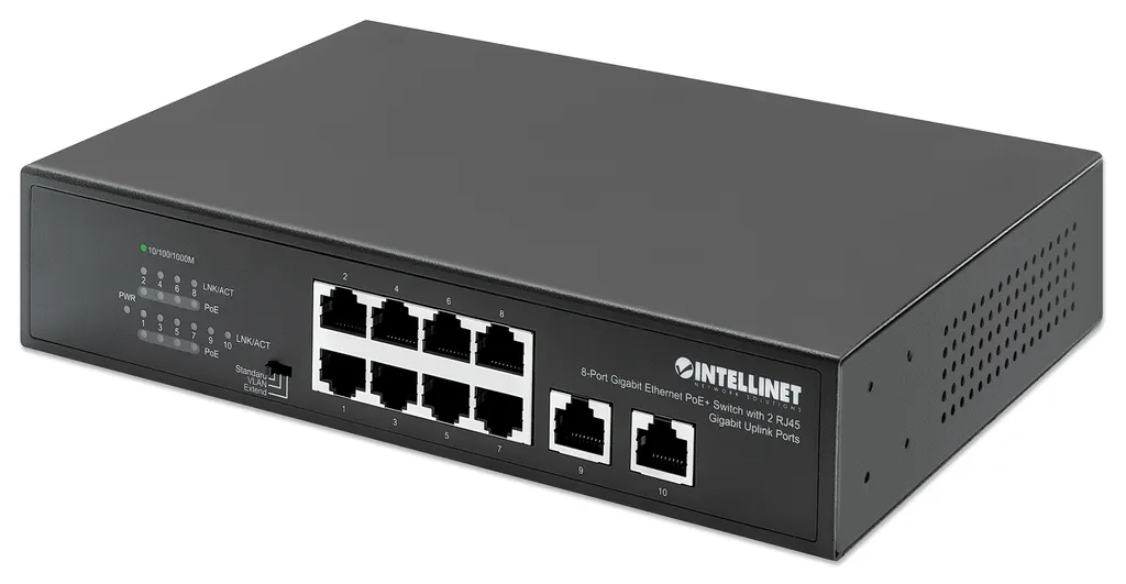 Switch PoE+ INTELLINET 120W : Fini les Câbles Électriques en Trop