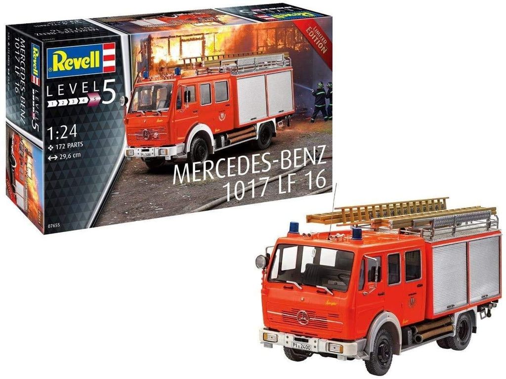 Revell 07655 Mercedes Feuerwehrauto Modellbausatz Modell Produktbild 