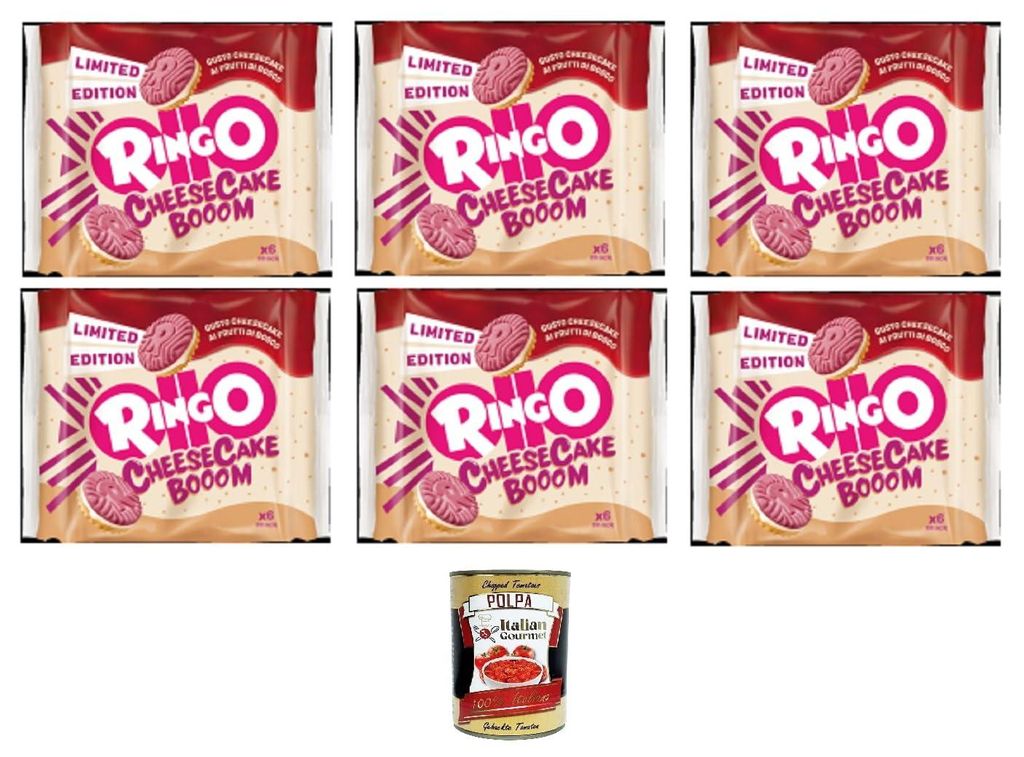 Ringo Pavesi Cheesecake Limited Edition Cheese cake Booom 6x165g – Knusprige Doppelkekse mit cremiger Cheesecake-Füllung – Limitierte Auflage+...