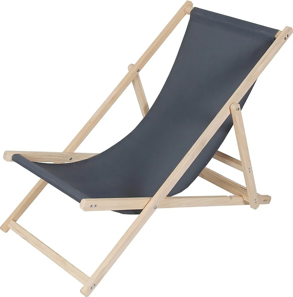 Sdraio Antracite in Legno Pieghevole per Balcone e Spiaggia | Mobili Mare
