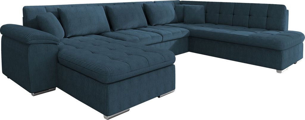 MIRJAN24 Ecksofa Niko Bis Cord, Polsterecke mit Bettkasten und Schlaffunktion, Sofa, Polstergarnitur (Farbe: Poso 5, Seite: Links)
