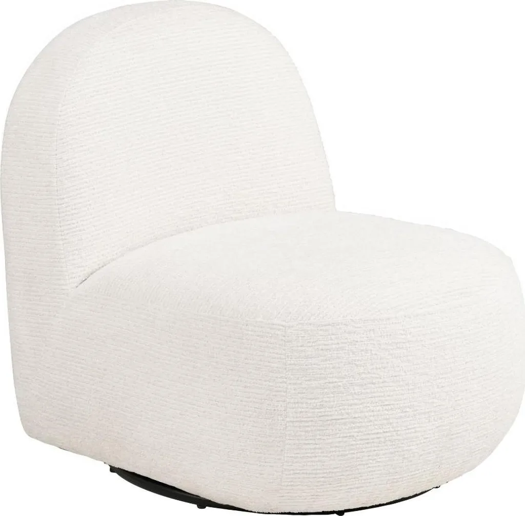 Fauteuil Dina pivotant off-white : idéal pour le coin lecture design