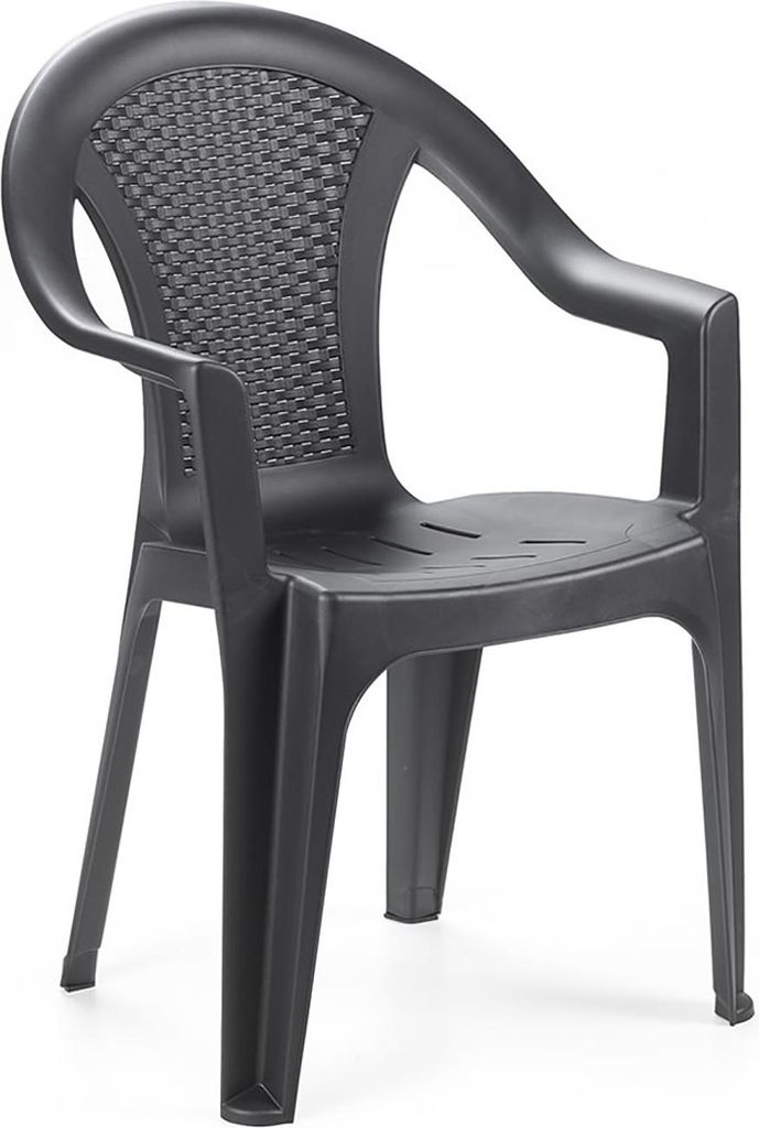 Gartenstuhl Bistrostuhl Stapelstuhl in Rattan-Optik Produktbild 