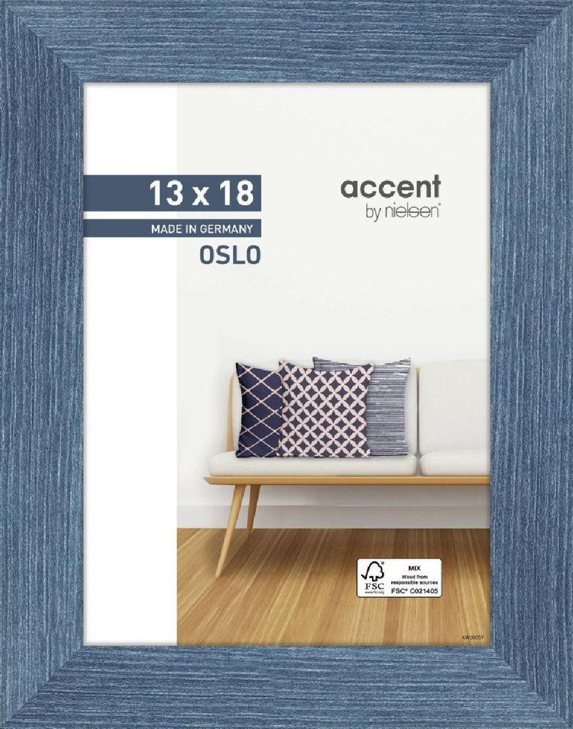 accent by nielsen Holz Bilderrahmen Oslo, 13x18 cm, Blau Produktbild 