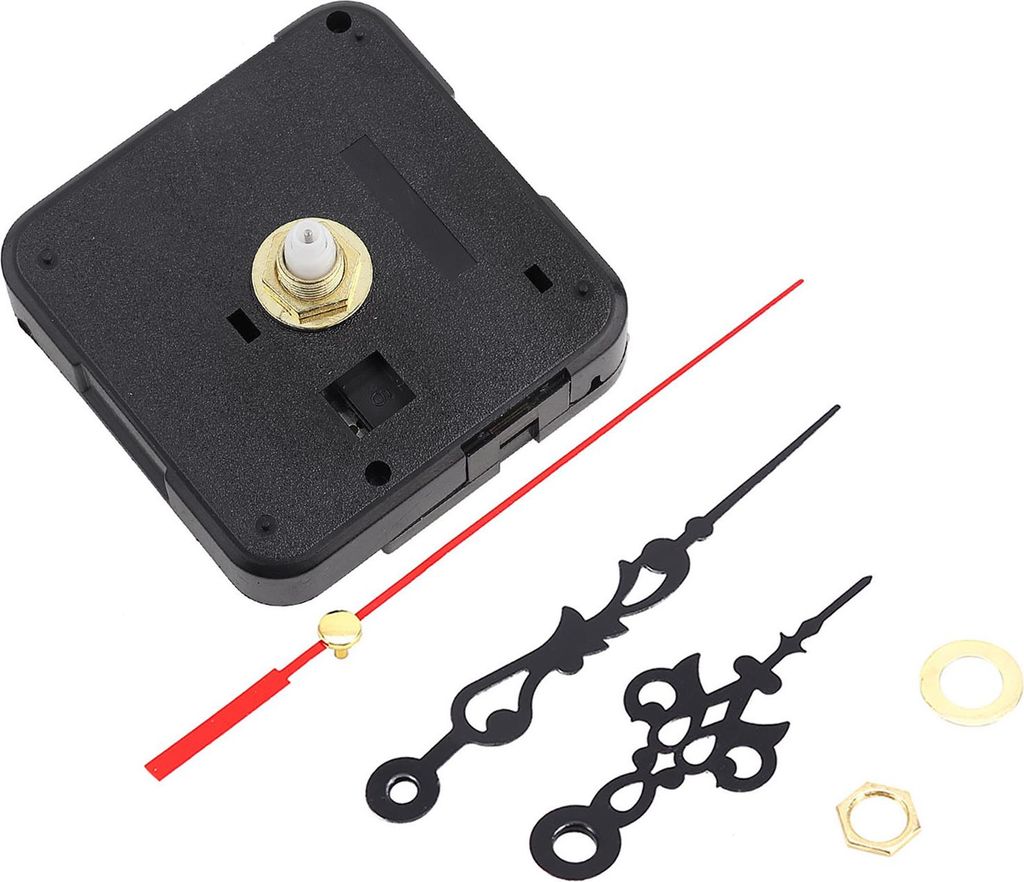 Schwarzer DIY-Mechanismus, Quarzuhrwerk, Teile, Ersatz-Reparatur-Werkzeug-Set