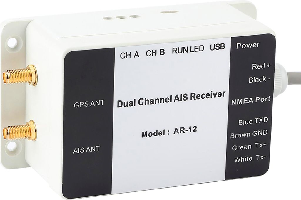 AR-12 Zweikanal-AIS-Empfänger GPS USB Yacht Dampfschiff NMEA Port Navigator Marine Electronics