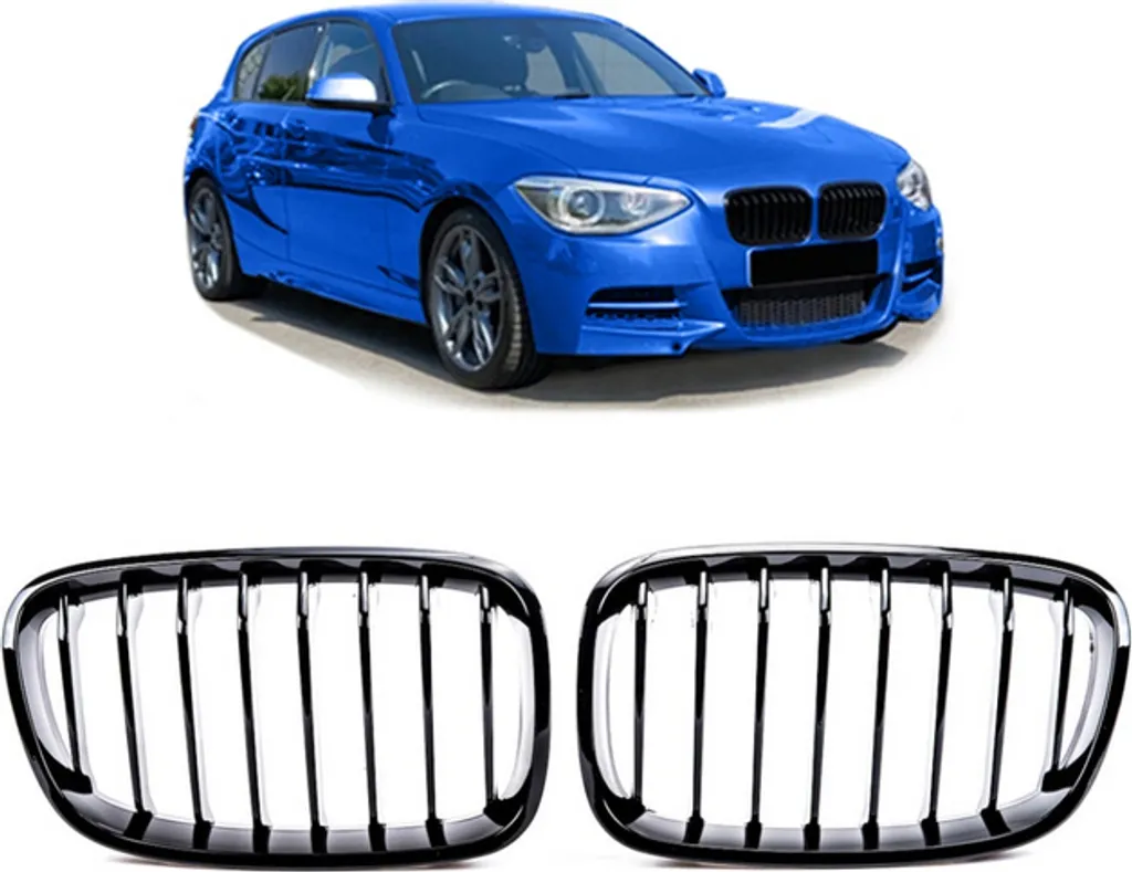 Calandre BMW F20 F21 Noir Brillant : Remplacez vos Grilles Abîmées