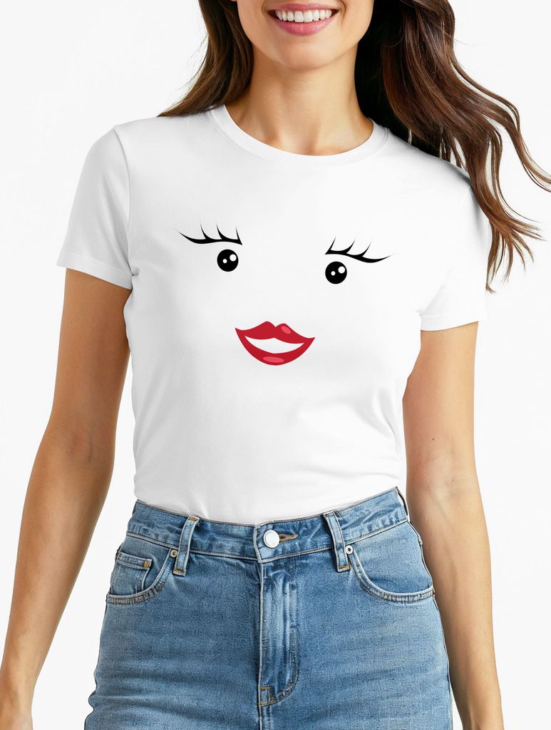 Damen T-Shirt Milch und Schokolade Kostüm Partner Pärchen Kostüm Fasching Karneval Slim Fit Moonworks