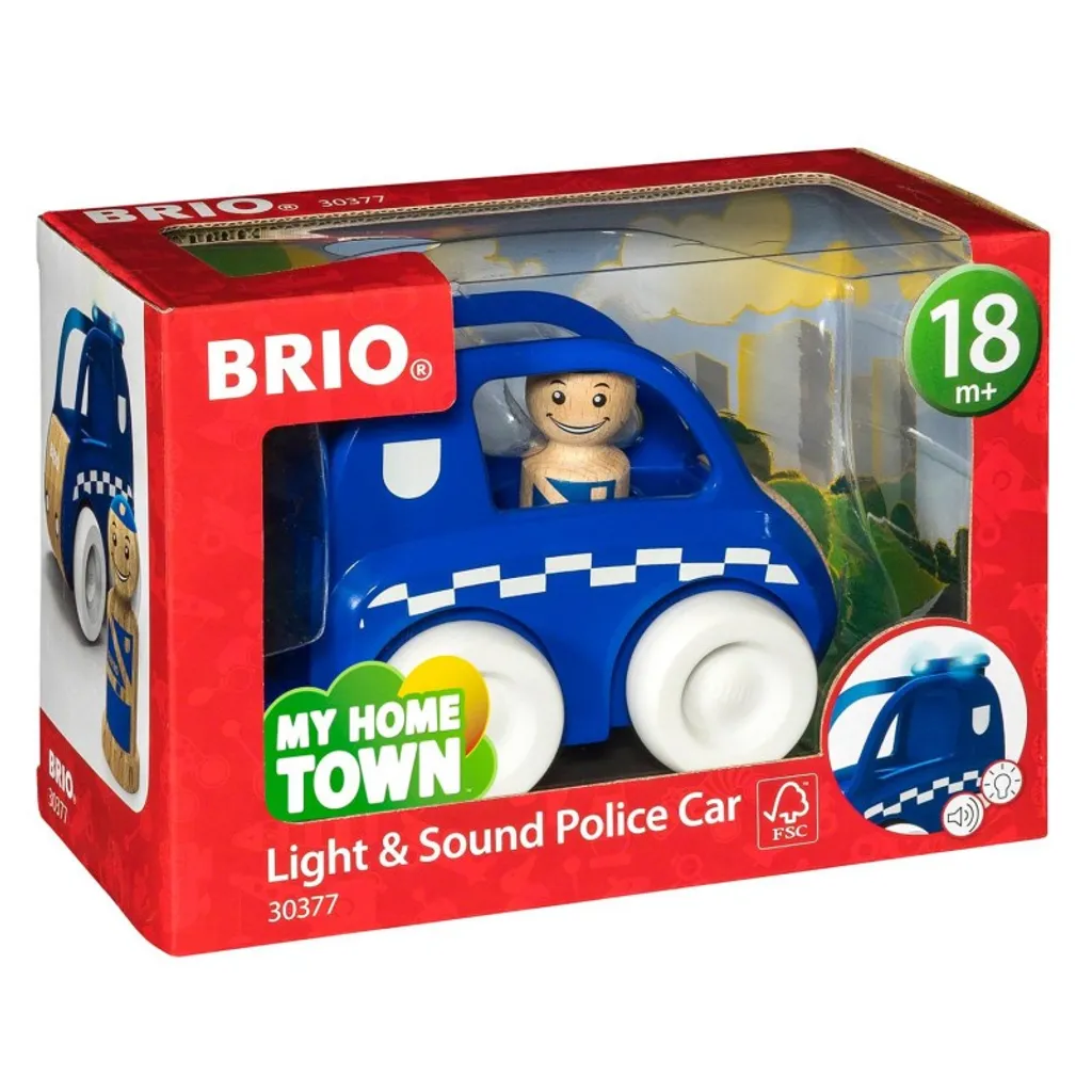 Voiture de police BRIO lumineuse et sonore - Effets réalistes 3+