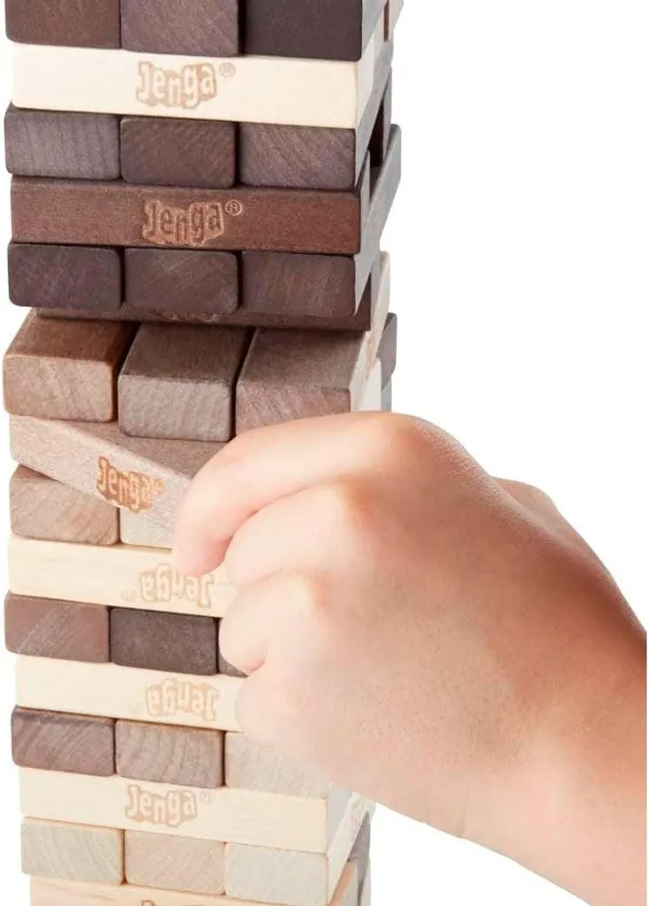 Jeu Jenga blocs de bois rustiques pour s'amuser en famille - 54 pièces