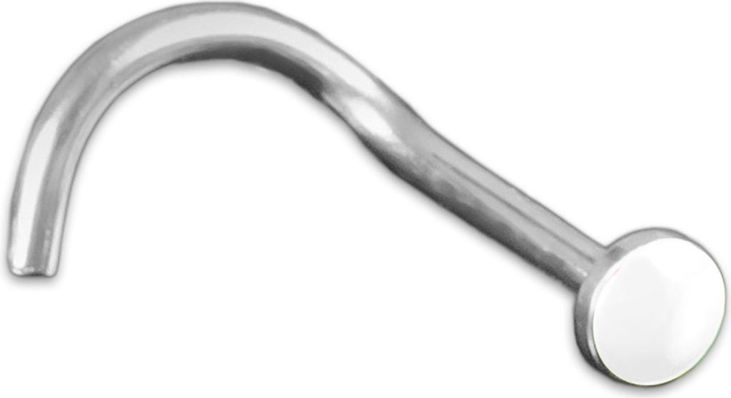 viva-adorno 0,8mm Nasenstecker Nasenpiercing gebogen Kopf Produktbild 