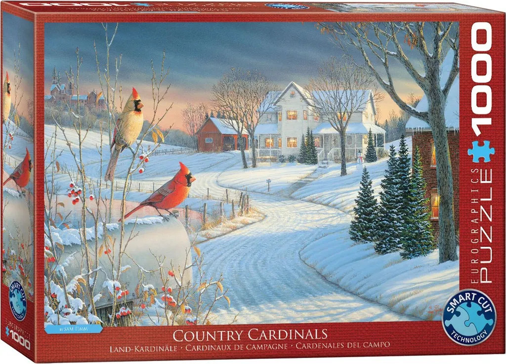 Activité Détente Puzzle 1000 Pièces Country Cardinals pour Soirée Cosy